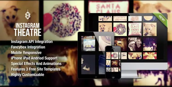 Instagram Theater WordPress plugin dashboard showing gallery layout options and feed configuration settings