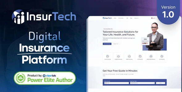 InsurTech digital insurance marketplace platform dashboard interface