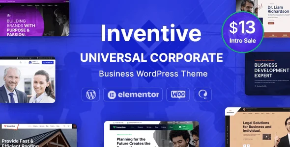 Inventive multi-purpose business WordPress theme homepage demo