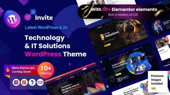 Invite IT Solutions & Technology WordPress theme for Elementor