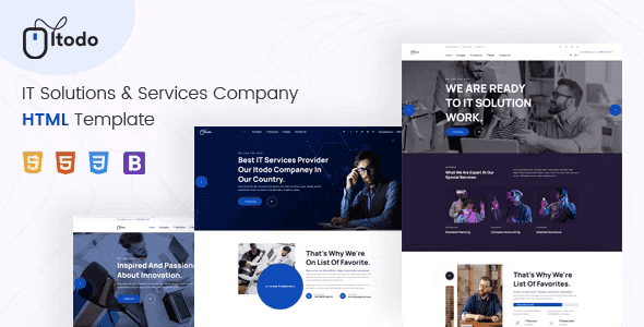 Itodo IT solutions and services HTML template homepage preview