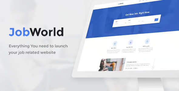 Jobworld job board PHP script admin dashboard showing listing management interface