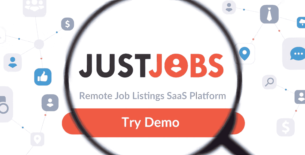 JustJobs remote job board PHP script SaaS platform interface