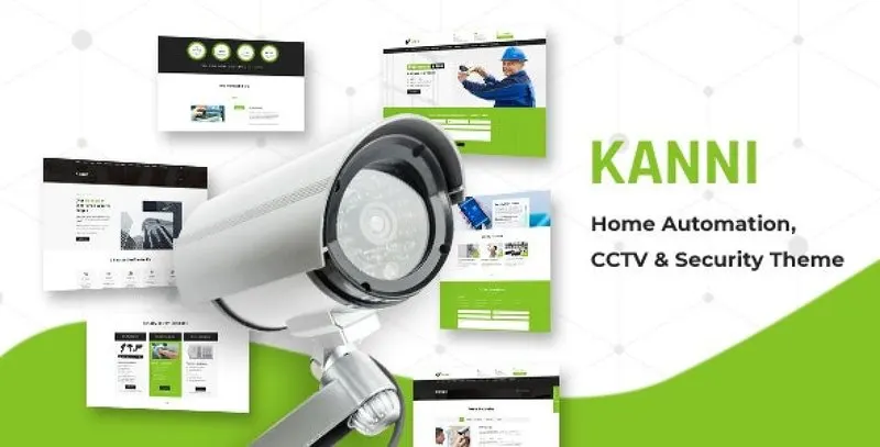 Kanni security WordPress theme for home automation and CCTV businesses