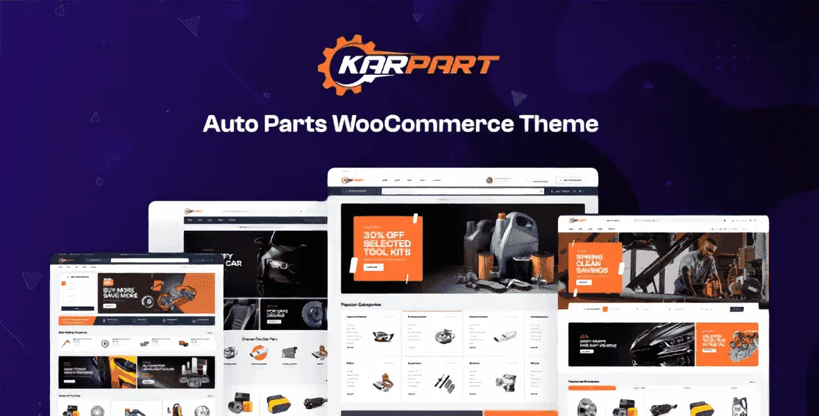 Karpart auto parts WooCommerce WordPress theme storefront layout