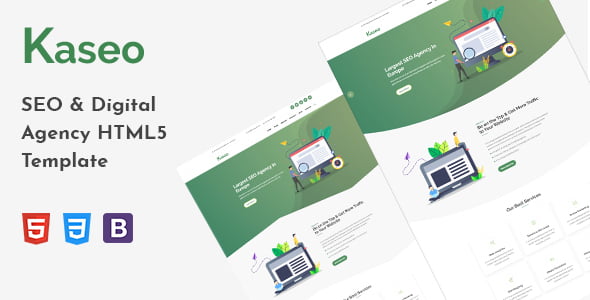 Kaseo SEO and digital agency HTML5 template website preview