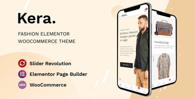 Kera fashion WooCommerce WordPress theme with Elementor PRO showcase