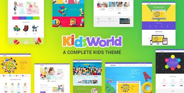 Kids Heaven children education WordPress theme responsive design preview