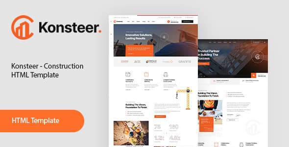 Konsteer responsive construction HTML template homepage design