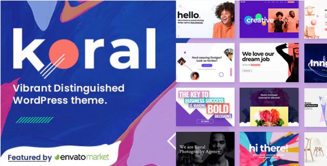Koral multi-concept WordPress theme demo preview