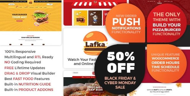 Lafka WordPress theme for fast food delivery and restaurant websites