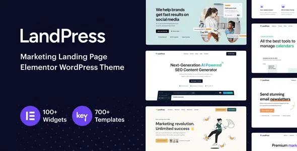 LandPress Elementor landing page WordPress theme preview