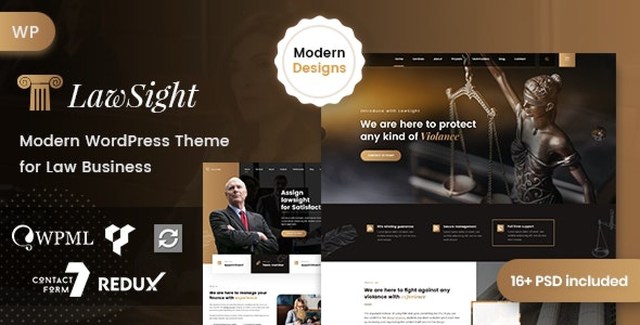 Lawsight law firm WordPress theme preview