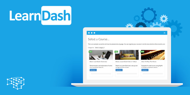 LearnDash LMS Premium WordPress online course plugin interface showing course builder and dashboard