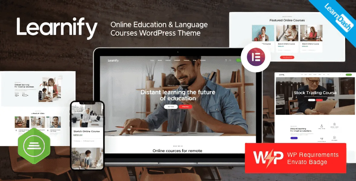 Learnify education WordPress theme for online courses and schools