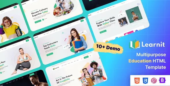Learnit multipurpose education HTML template homepage preview