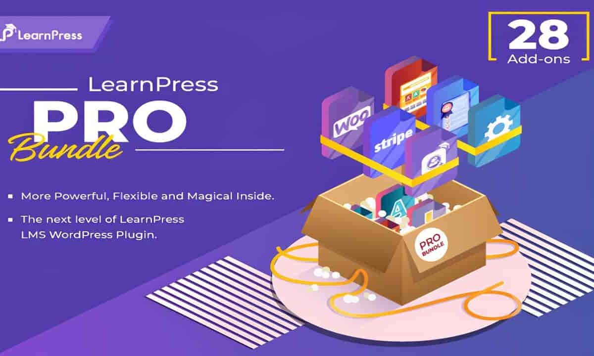 LearnPress WordPress LMS plugin dashboard for creating and managing online courses with premium addons
