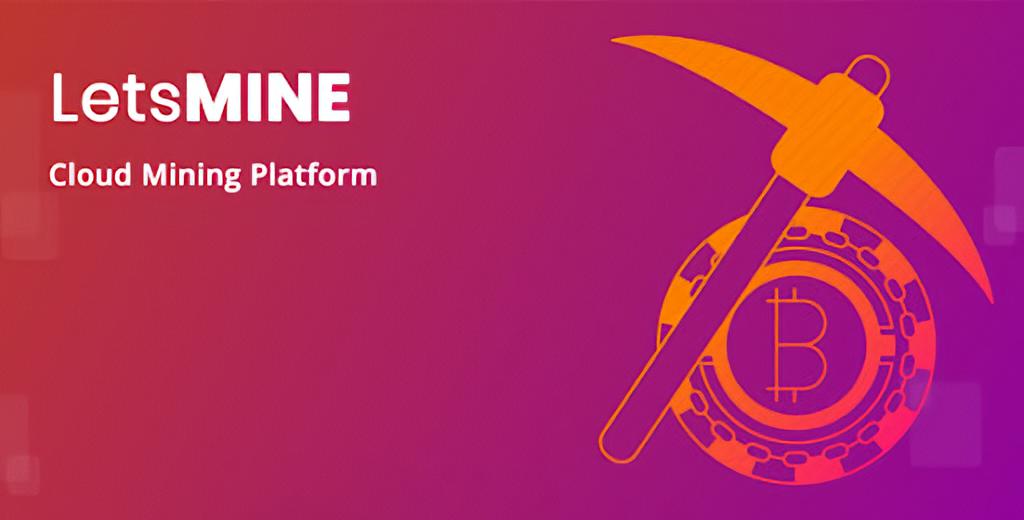 LetsMine multicoin cloud mining platform script dashboard with hash selector and profit calculator