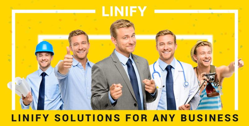 Linify one man business WordPress theme preview with 13 homepage demo layouts