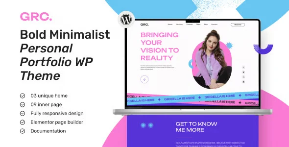 LinkGrace creative portfolio WordPress theme preview
