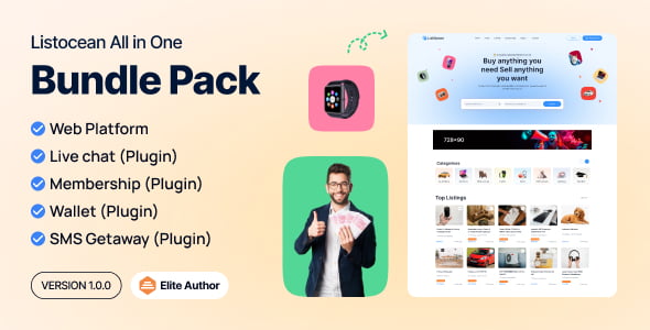 Listocean Bundle directory listing platform PHP script built on Laravel