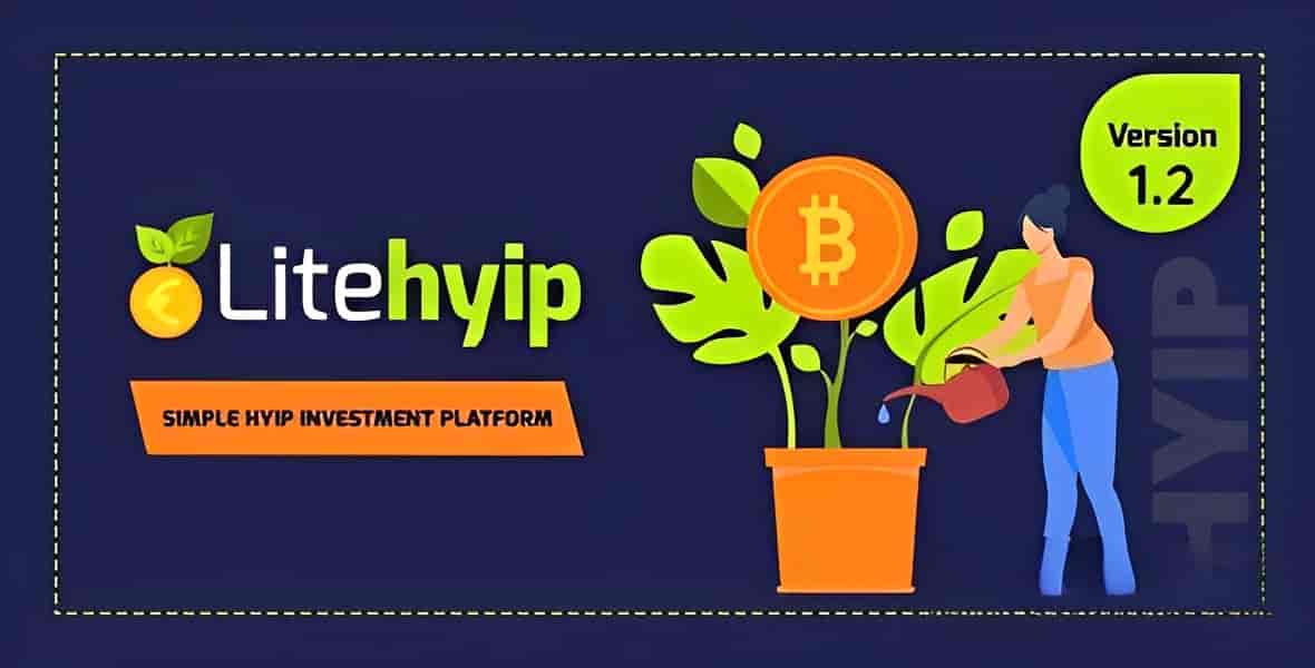 LiteHYIP HYIP investment script dashboard interface on PHP Laravel