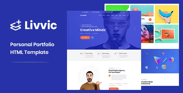 Livvic personal portfolio HTML template responsive design preview