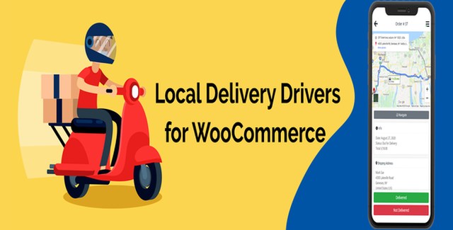 WooCommerce delivery driver plugin dashboard showing driver assignment, route planning, and mobile driver management interface