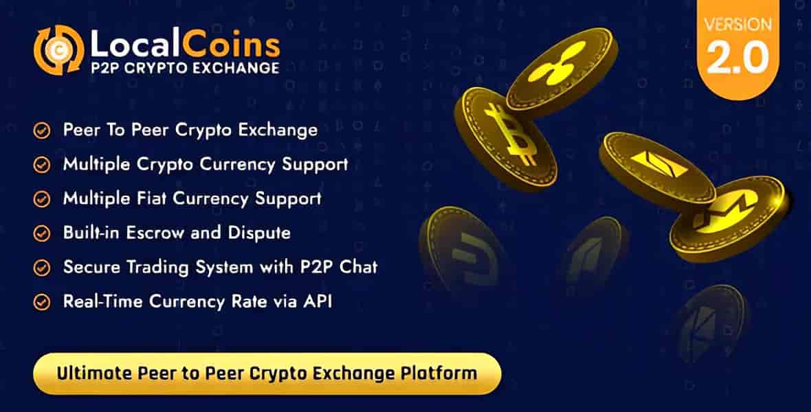 LocalCoins P2P cryptocurrency exchange PHP script platform interface