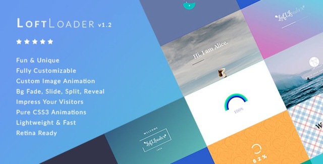 LoftLoader Pro WordPress preloader plugin with customizable loading animations