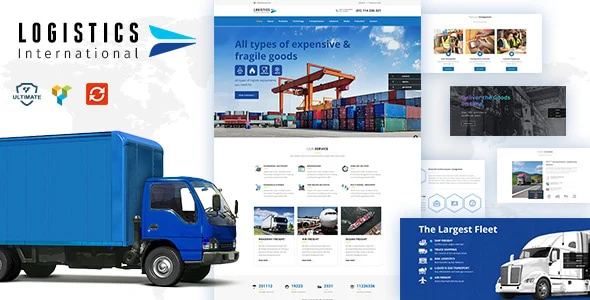 Logistics WordPress theme for transportation and freight businesses