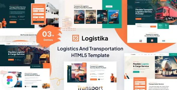 Logistika transportation and logistics HTML template homepage preview