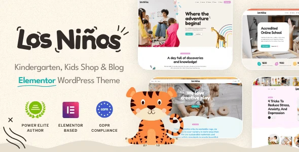 Los Ninos children education WordPress theme demo preview for kindergarten and school websites
