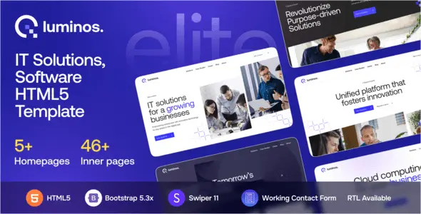 Luminos IT solutions HTML template homepage preview