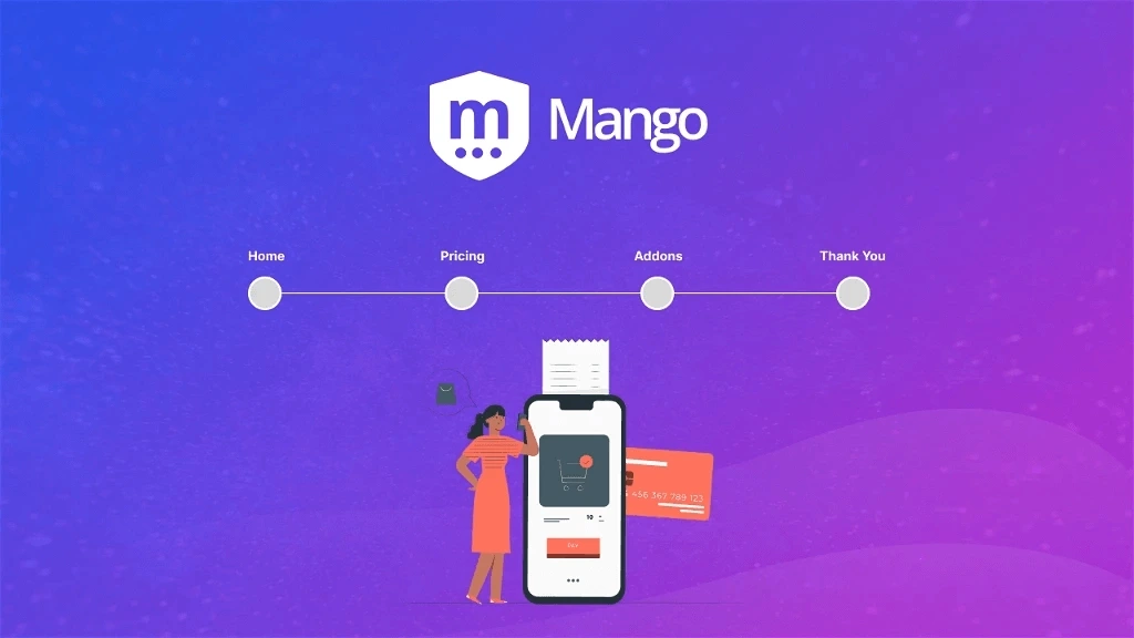 Mango WordPress payment and 1-click upsells plugin interface