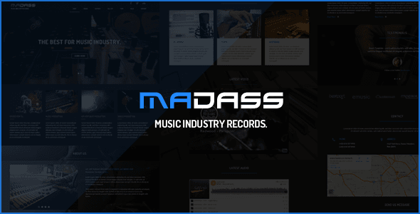 Madass music industry HTML template responsive design preview
