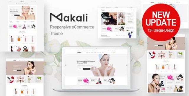 Makali multipurpose WooCommerce WordPress theme showcasing responsive online store layouts
