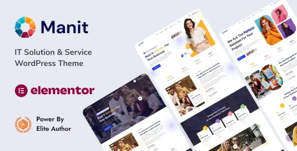 Manit IT solutions and technology WordPress theme with Elementor and WooCommerce support