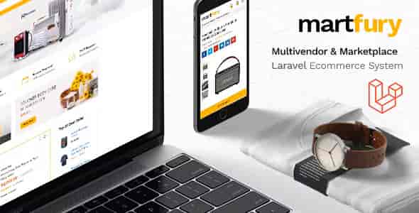 MartFury Laravel multivendor marketplace PHP script with responsive storefront and vendor dashboard