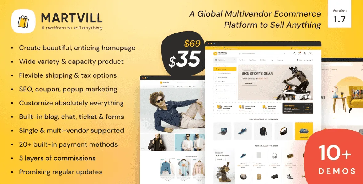 Martvill multi-vendor ecommerce platform PHP script for launching global marketplace stores