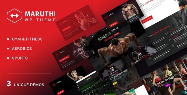 Maruthi Fitness WordPress theme for gyms and personal trainers