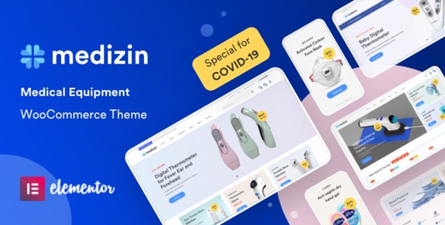 Medizin medical WooCommerce WordPress theme homepage preview