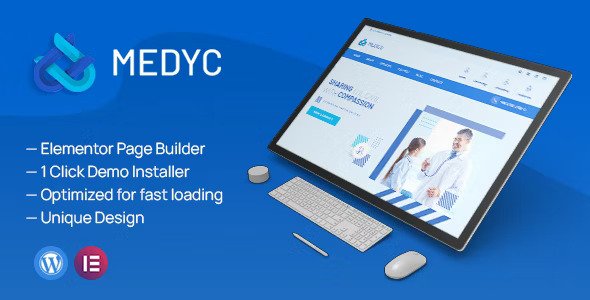 Medyc medical WordPress theme preview for healthcare websites