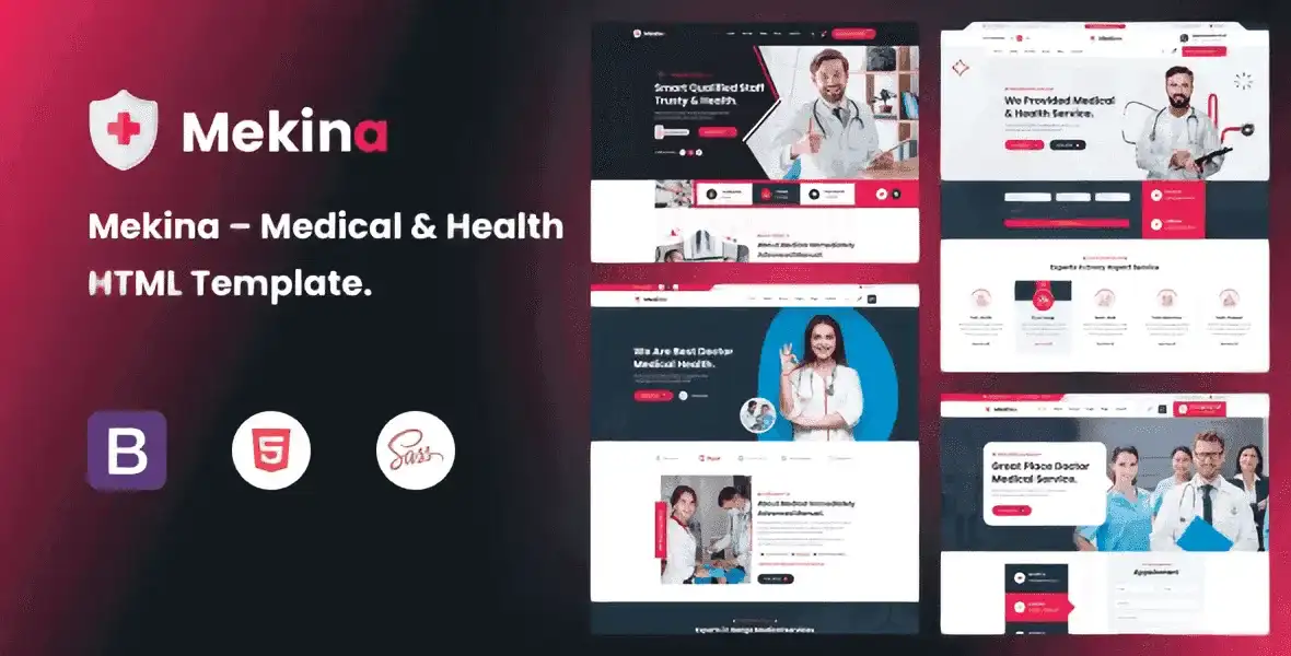 Mekina medical and health HTML5 template preview