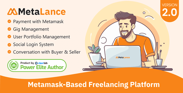 Metalance MetaMask freelancer marketplace admin dashboard showing service listings and crypto payment settings