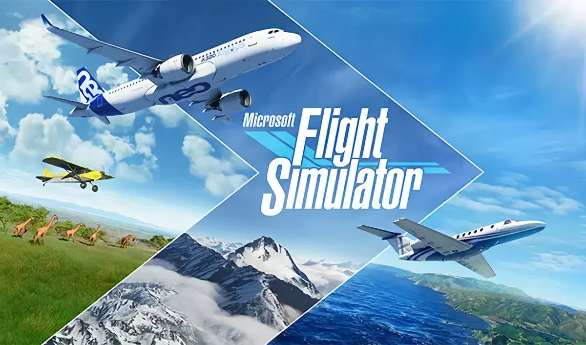 Microsoft Flight Simulator PC game featuring Airbus A-310 and historic aircraft collection