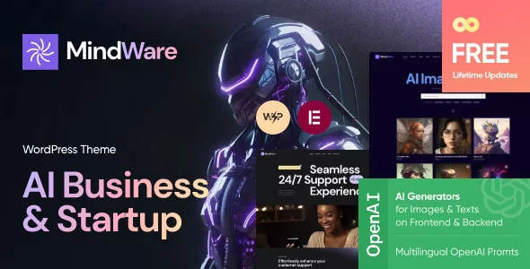 MindWare AI WordPress Theme for Startups & Machine Learning