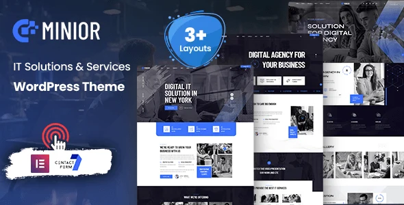 Minior IT solutions WordPress theme with Elementor page builder