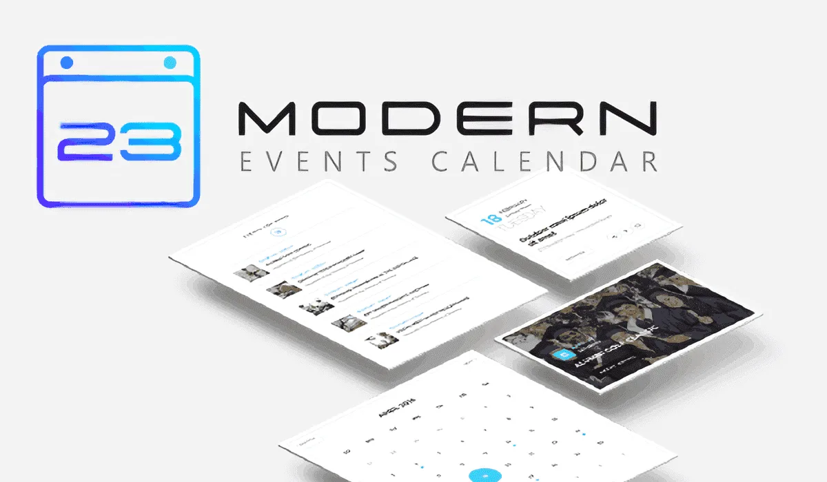 Modern Events Calendar Pro WordPress plugin dashboard showing event management features