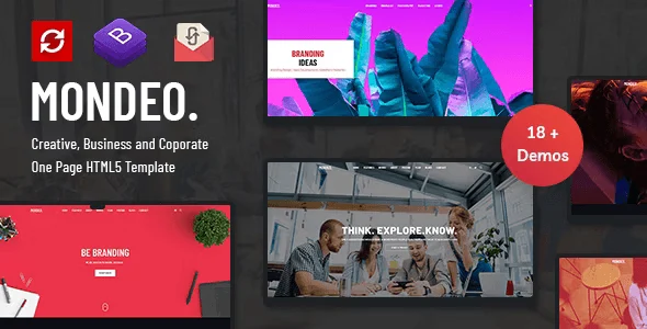 Mondeo one page creative marketing HTML template homepage demo preview